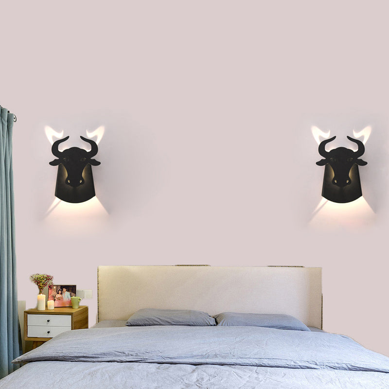 Metal Ox Wall Mount Lighting Modern Integrated Led Indoor Wall Lamp for Living Room Clearhalo 'Wall Lamps & Sconces' 'Wall Lights' Lighting' 193509