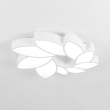 White Wreath Shaped Flush Mount Minimalism LED Acrylic Ceiling Lighting in Warm/White/3 Color Light for Living Room Clearhalo 'Ceiling Lights' 'Close To Ceiling Lights' 'Close to ceiling' 'Flush mount' Lighting' 1935566