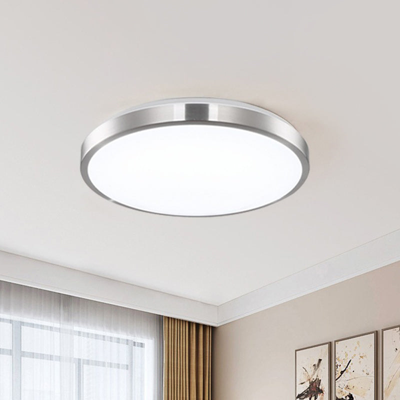 Acrylic Circular LED Ceiling Flush Minimalism Silver Flush Mounted Light for Bedroom, 10"/11"/16" Wide Clearhalo 'Ceiling Lights' 'Close To Ceiling Lights' 'Close to ceiling' 'Flush mount' Lighting' 1935602