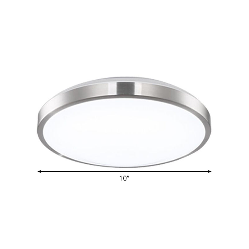 Acrylic Circular LED Ceiling Flush Minimalism Silver Flush Mounted Light for Bedroom, 10"/11"/16" Wide Clearhalo 'Ceiling Lights' 'Close To Ceiling Lights' 'Close to ceiling' 'Flush mount' Lighting' 1935605