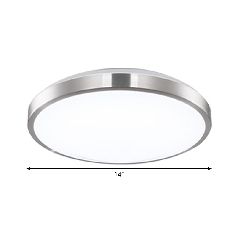 Acrylic Circular LED Ceiling Flush Minimalism Silver Flush Mounted Light for Bedroom, 10"/11"/16" Wide Clearhalo 'Ceiling Lights' 'Close To Ceiling Lights' 'Close to ceiling' 'Flush mount' Lighting' 1935607