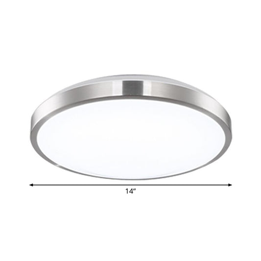 Acrylic Circular LED Ceiling Flush Minimalism Silver Flush Mounted Light for Bedroom, 10"/11"/16" Wide Clearhalo 'Ceiling Lights' 'Close To Ceiling Lights' 'Close to ceiling' 'Flush mount' Lighting' 1935607