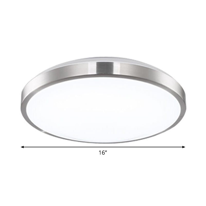 Acrylic Circular LED Ceiling Flush Minimalism Silver Flush Mounted Light for Bedroom, 10"/11"/16" Wide Clearhalo 'Ceiling Lights' 'Close To Ceiling Lights' 'Close to ceiling' 'Flush mount' Lighting' 1935608