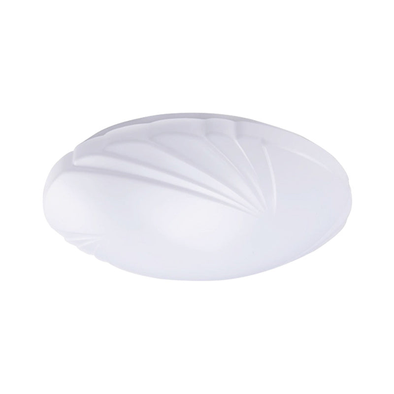 Shell Shaped Kitchen Dinette Flush Mount Acrylic Simple Style LED Ceiling Lamp in White/3 Color Light, 10"/14"/16" Dia Clearhalo 'Ceiling Lights' 'Close To Ceiling Lights' 'Close to ceiling' 'Flush mount' Lighting' 1935612