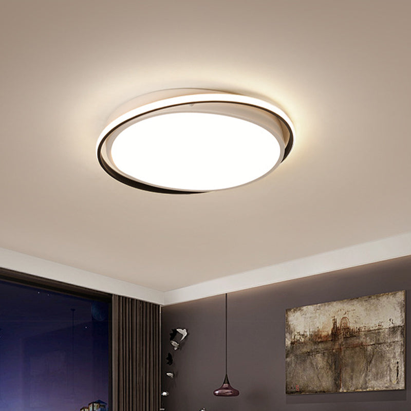 14"/18"/22" W Round Acrylic Flush Light Minimalism White LED Ceiling Flush Mount in Warm/White Light Clearhalo 'Ceiling Lights' 'Close To Ceiling Lights' 'Close to ceiling' 'Flush mount' Lighting' 1935623