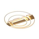 Metal 2/3-Ring Flush Ceiling Light Minimalist White/Gold LED Flushmount Lighting in Warm/White Light Clearhalo 'Ceiling Lights' 'Close To Ceiling Lights' 'Close to ceiling' 'Flush mount' Lighting' 1935815