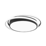 15"/19" W Extra-Thin Round Flush Light Minimalism Acrylic Hotel LED Ceiling Mounted Lamp with Glowing Hoop in Black/White/Gold Clearhalo 'Ceiling Lights' 'Close To Ceiling Lights' 'Close to ceiling' 'Flush mount' Lighting' 1935844