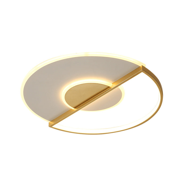 Super-Thin Circle LED Ceiling Lamp Minimalist Acrylic Gold Flush-Mount Light in Warm/White/3 Color Light, 16.5"/20.5" Width Clearhalo 'Ceiling Lights' 'Close To Ceiling Lights' 'Close to ceiling' 'Flush mount' Lighting' 1935876