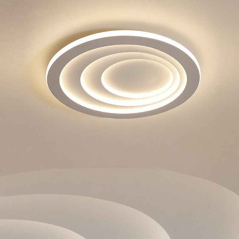 White Rippling Ceiling Flush Mount Minimalist LED Acrylic Flush Light in Warm/White Light, 16"/19.5"/23.5" Width White Clearhalo 'Ceiling Lights' 'Close To Ceiling Lights' 'Close to ceiling' 'Flush mount' Lighting' 1936020