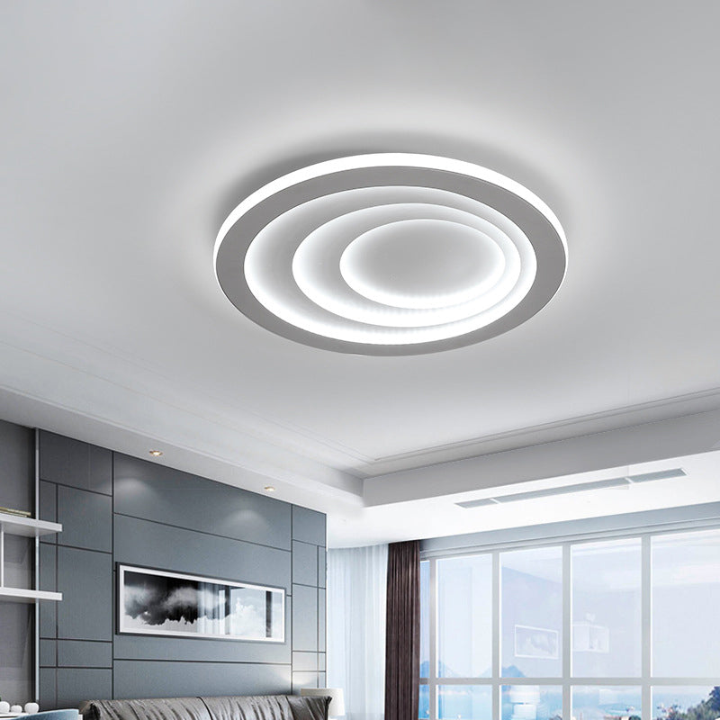 White Rippling Ceiling Flush Mount Minimalist LED Acrylic Flush Light in Warm/White Light, 16"/19.5"/23.5" Width Clearhalo 'Ceiling Lights' 'Close To Ceiling Lights' 'Close to ceiling' 'Flush mount' Lighting' 1936021