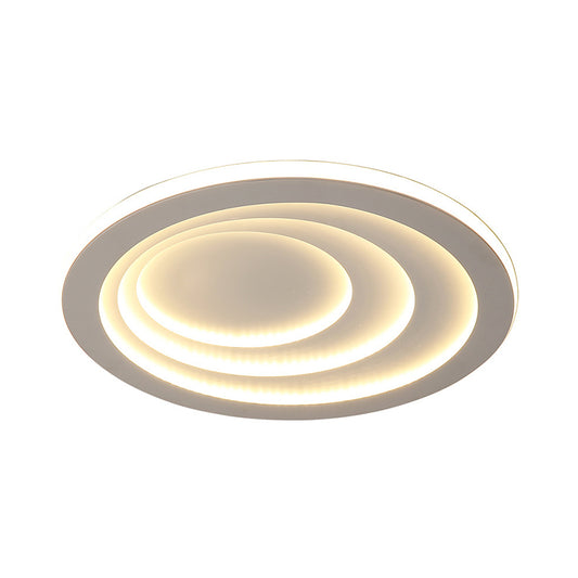 White Rippling Ceiling Flush Mount Minimalist LED Acrylic Flush Light in Warm/White Light, 16"/19.5"/23.5" Width Clearhalo 'Ceiling Lights' 'Close To Ceiling Lights' 'Close to ceiling' 'Flush mount' Lighting' 1936023