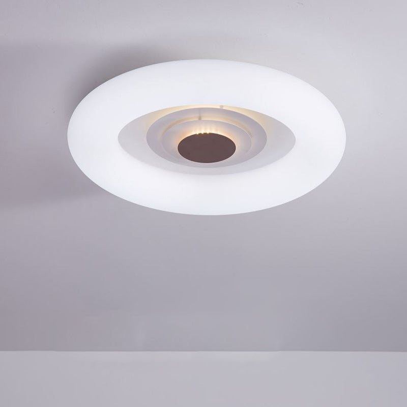 Oval/Triangle/Round Ceiling Flush Mount Contemporary Acrylic White LED Flush Mount Recessed Lighting for Living Room Clearhalo 'Ceiling Lights' 'Close To Ceiling Lights' 'Close to ceiling' 'Flush mount' Lighting' 1936210