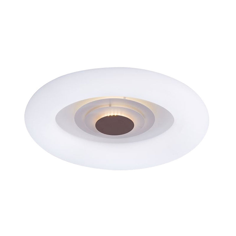 Oval/Triangle/Round Ceiling Flush Mount Contemporary Acrylic White LED Flush Mount Recessed Lighting for Living Room Clearhalo 'Ceiling Lights' 'Close To Ceiling Lights' 'Close to ceiling' 'Flush mount' Lighting' 1936211