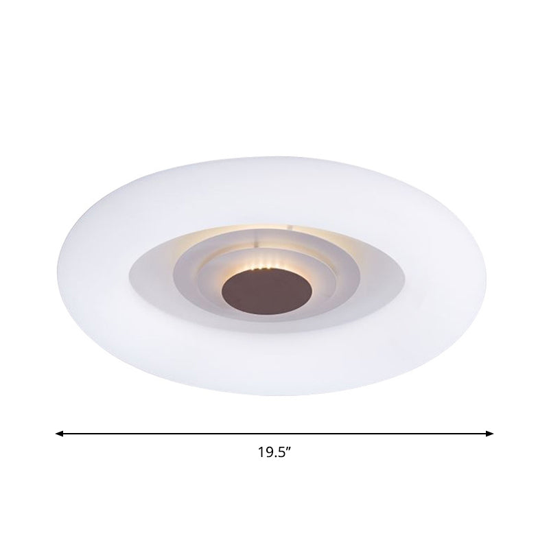 Oval/Triangle/Round Ceiling Flush Mount Contemporary Acrylic White LED Flush Mount Recessed Lighting for Living Room Clearhalo 'Ceiling Lights' 'Close To Ceiling Lights' 'Close to ceiling' 'Flush mount' Lighting' 1936212