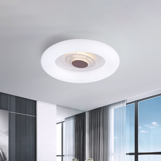 Oval/Triangle/Round Ceiling Flush Mount Contemporary Acrylic White LED Flush Mount Recessed Lighting for Living Room White Oval / Circle Clearhalo 'Ceiling Lights' 'Close To Ceiling Lights' 'Close to ceiling' 'Flush mount' Lighting' 1936213