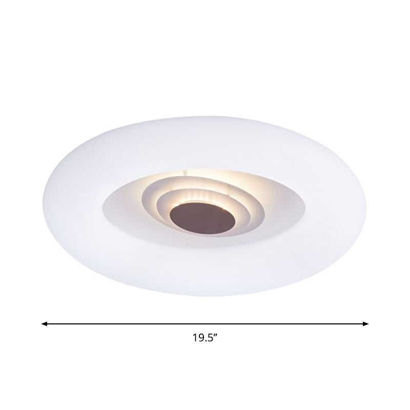 Oval/Triangle/Round Ceiling Flush Mount Contemporary Acrylic White LED Flush Mount Recessed Lighting for Living Room Clearhalo 'Ceiling Lights' 'Close To Ceiling Lights' 'Close to ceiling' 'Flush mount' Lighting' 1936217