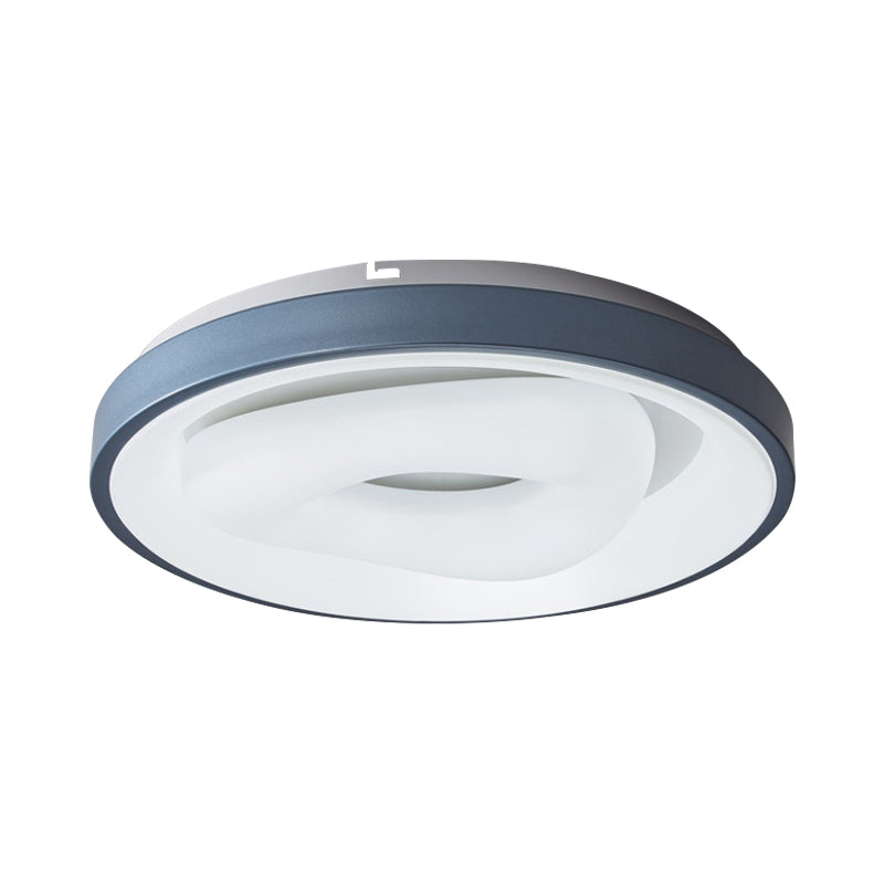 Acrylic Triangular Flush-Mount Light Modern LED Ceiling Lighting with Round/Square Frame in Blue Clearhalo 'Ceiling Lights' 'Close To Ceiling Lights' 'Close to ceiling' 'Flush mount' Lighting' 1936225