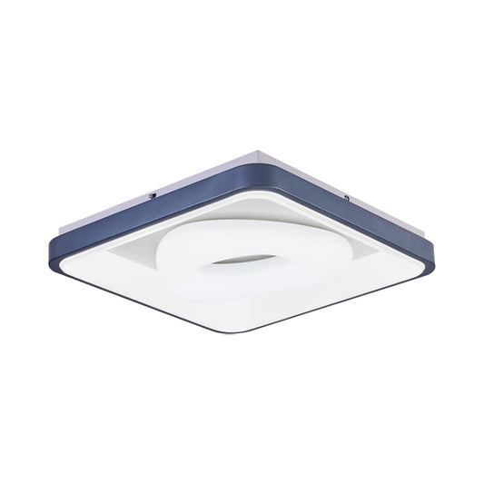 Acrylic Triangular Flush-Mount Light Modern LED Ceiling Lighting with Round/Square Frame in Blue Clearhalo 'Ceiling Lights' 'Close To Ceiling Lights' 'Close to ceiling' 'Flush mount' Lighting' 1936229