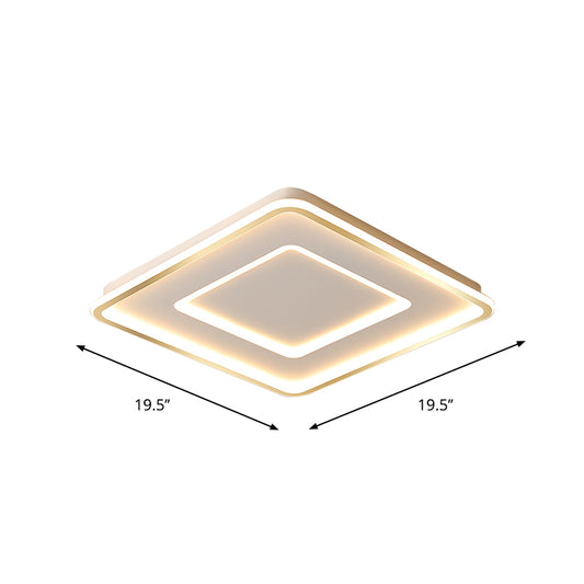 Extra Thin Star/Square/Triangle Flush Light Contemporary Metal Polished Gold LED Ceiling Mount Lamp for Baby Room Clearhalo 'Ceiling Lights' 'Close To Ceiling Lights' 'Close to ceiling' 'Flush mount' Lighting' 1936360