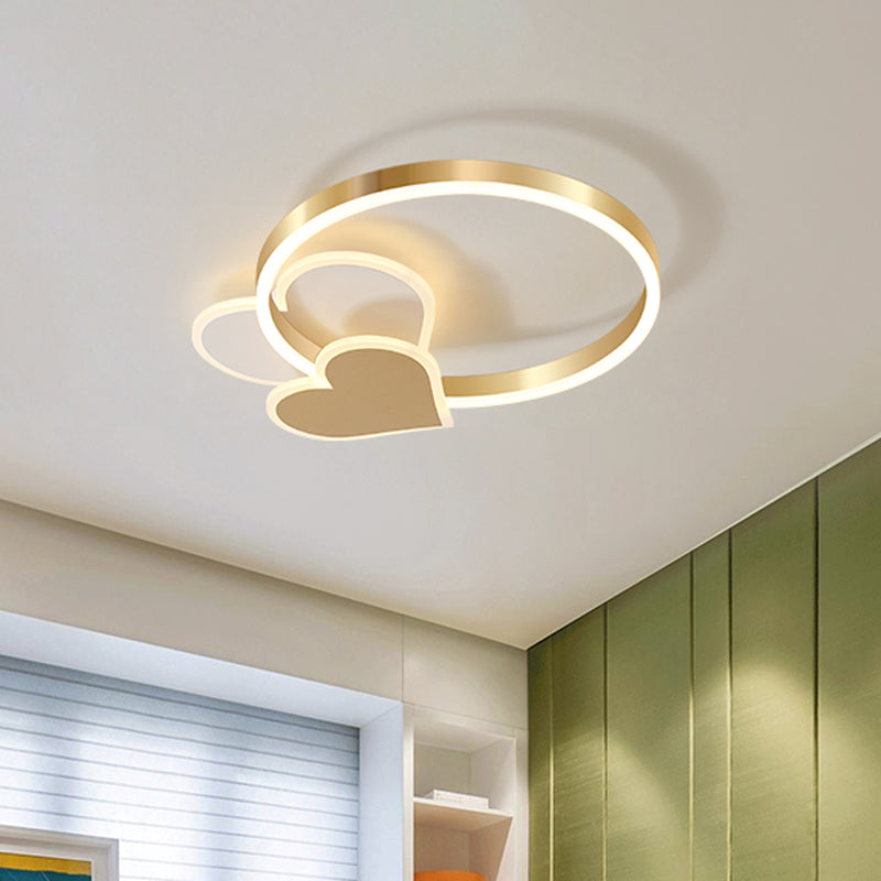 Cloud/Circle/Windmill Shaped Ceiling Lamp Modern Metal Kids Bedroom LED Flush Mount Light in Polished Gold Clearhalo 'Ceiling Lights' 'Close To Ceiling Lights' 'Close to ceiling' 'Flush mount' Lighting' 1936415