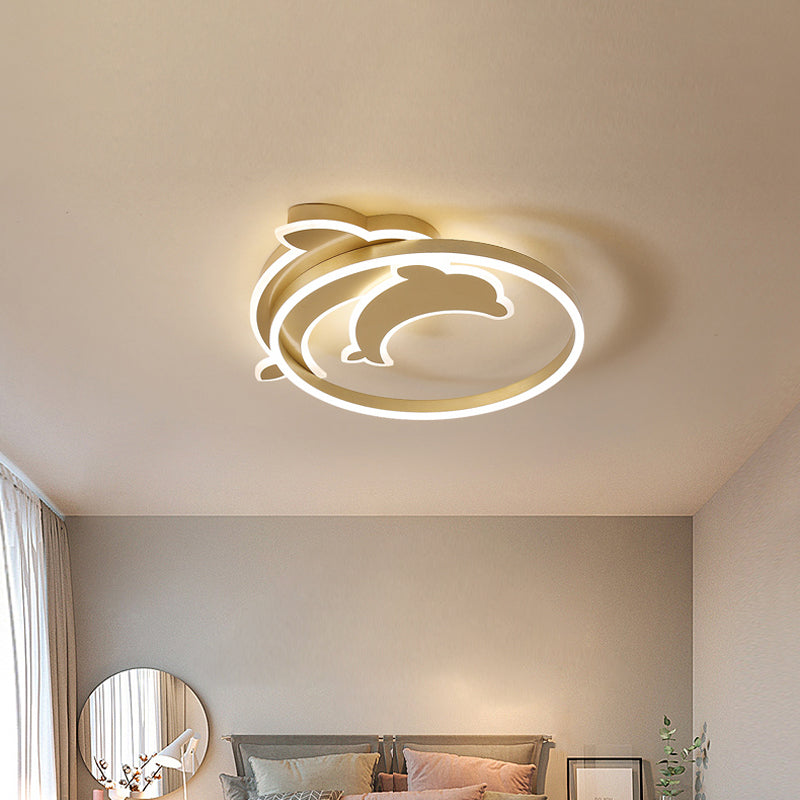 Cloud/Circle/Windmill Shaped Ceiling Lamp Modern Metal Kids Bedroom LED Flush Mount Light in Polished Gold Clearhalo 'Ceiling Lights' 'Close To Ceiling Lights' 'Close to ceiling' 'Flush mount' Lighting' 1936427