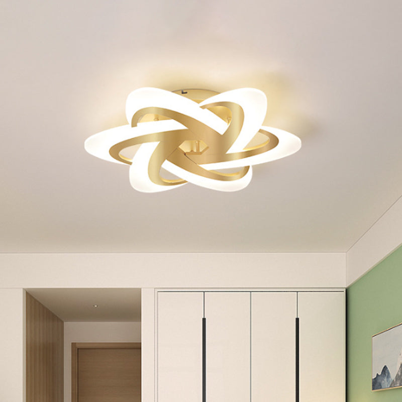 Cloud/Circle/Windmill Shaped Ceiling Lamp Modern Metal Kids Bedroom LED Flush Mount Light in Polished Gold Clearhalo 'Ceiling Lights' 'Close To Ceiling Lights' 'Close to ceiling' 'Flush mount' Lighting' 1936431