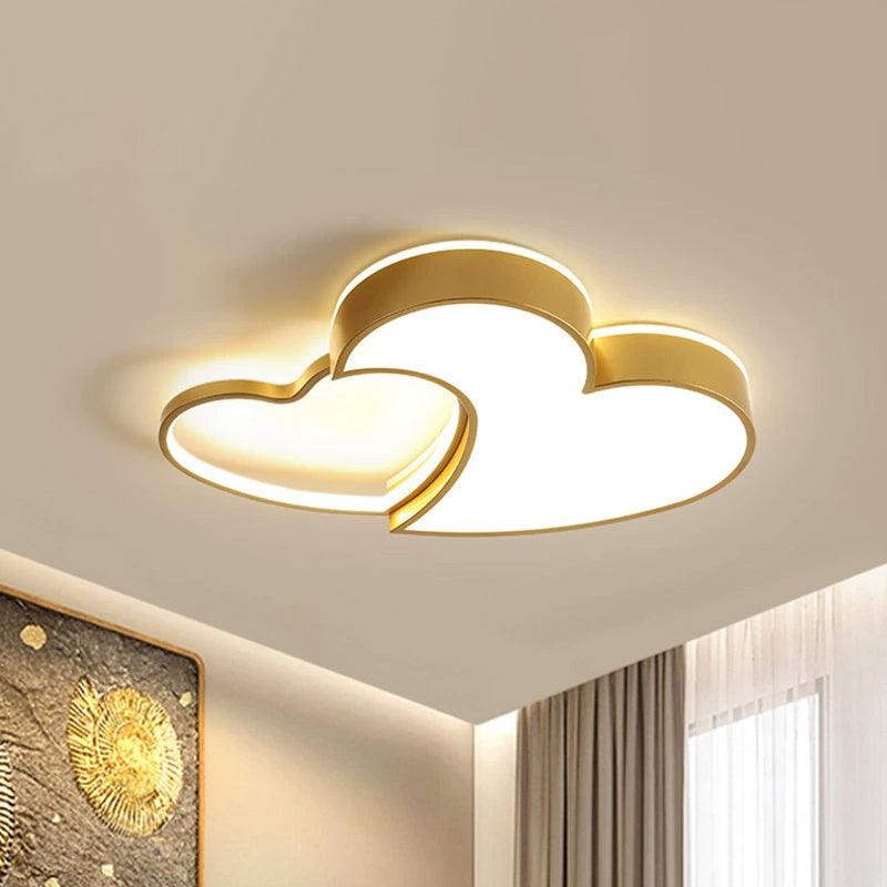 Cloud/Circle/Windmill Shaped Ceiling Lamp Modern Metal Kids Bedroom LED Flush Mount Light in Polished Gold Gold A Clearhalo 'Ceiling Lights' 'Close To Ceiling Lights' 'Close to ceiling' 'Flush mount' Lighting' 1936440