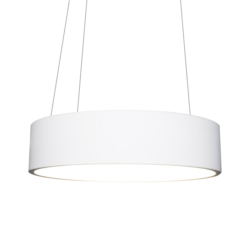 Minimalistic LED Pendant Chandelier Grey/White Circle Ceiling Hang Light with Acrylic Shade, 18"/23.5" W Clearhalo 'Ceiling Lights' 'Chandeliers' 'Modern Chandeliers' 'Modern' Lighting' 1936495