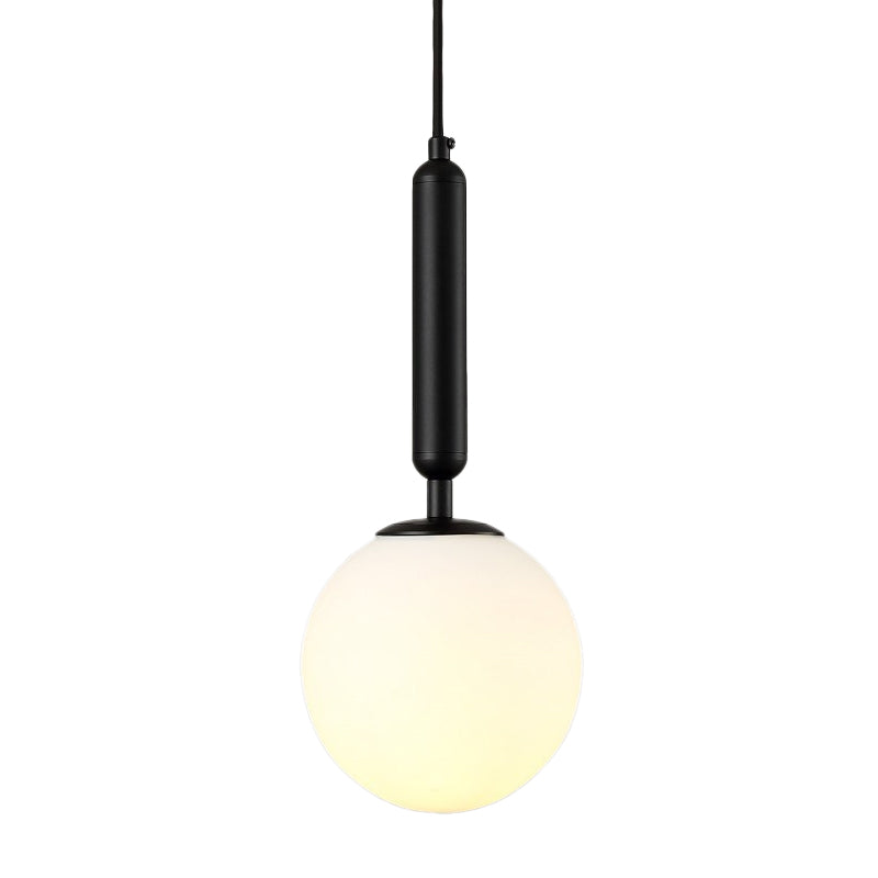 Spherical Bedside Wall Hanging Light Clear Water/White Glass Single Postmodern Wall Mounted Lamp in Black/Gold Clearhalo 'Cast Iron' 'Glass' 'Industrial' 'Modern wall lights' 'Modern' 'Tiffany' 'Traditional wall lights' 'Wall Lamps & Sconces' 'Wall Lights' Lighting' 1936644