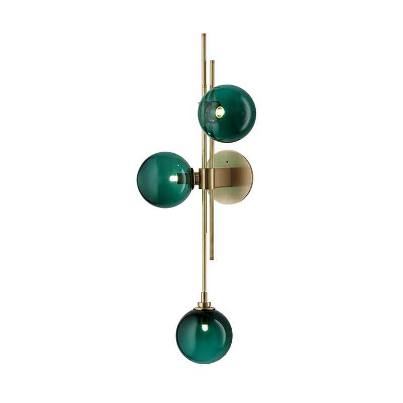 Elongated Dome/Tube/Tapered Wall Light Postmodern Smoke Grey/Green/White Glass 1 Head Living Room Wall Hanging Lamp in Gold/Black Clearhalo 'Cast Iron' 'Glass' 'Industrial' 'Modern wall lights' 'Modern' 'Tiffany' 'Traditional wall lights' 'Wall Lamps & Sconces' 'Wall Lights' Lighting' 1936727