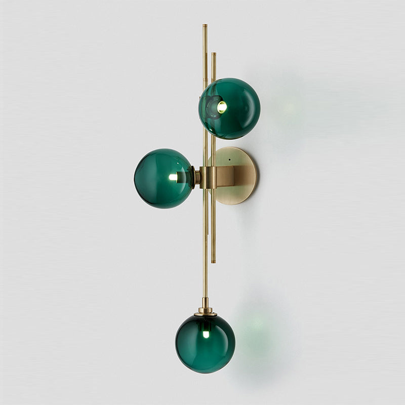Elongated Dome/Tube/Tapered Wall Light Postmodern Smoke Grey/Green/White Glass 1 Head Living Room Wall Hanging Lamp in Gold/Black Clearhalo 'Cast Iron' 'Glass' 'Industrial' 'Modern wall lights' 'Modern' 'Tiffany' 'Traditional wall lights' 'Wall Lamps & Sconces' 'Wall Lights' Lighting' 1936728