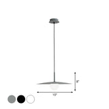 Nordic Flying Saucer Hanging Light Metal Single Restaurant Ceiling Pendant with Ball Milk Glass Shade in Black/Grey/White, 10"/12.5" W Clearhalo 'Ceiling Lights' 'Modern Pendants' 'Modern' 'Pendant Lights' 'Pendants' Lighting' 1936844