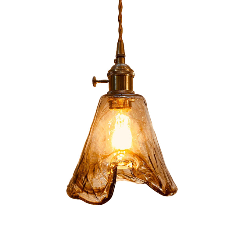 Trapezoid/Cone/Cuboid Hanging Light Modernist Amber Alabaster Glass 1 Light Brass Down Lighting Pendant for Dining Room Clearhalo 'Ceiling Lights' 'Glass shade' 'Glass' 'Modern Pendants' 'Modern' 'Pendant Lights' 'Pendants' Lighting' 1937160