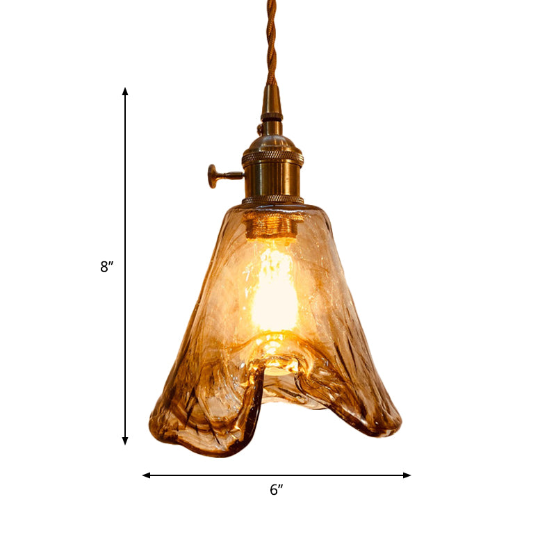 Trapezoid/Cone/Cuboid Hanging Light Modernist Amber Alabaster Glass 1 Light Brass Down Lighting Pendant for Dining Room Clearhalo 'Ceiling Lights' 'Glass shade' 'Glass' 'Modern Pendants' 'Modern' 'Pendant Lights' 'Pendants' Lighting' 1937161