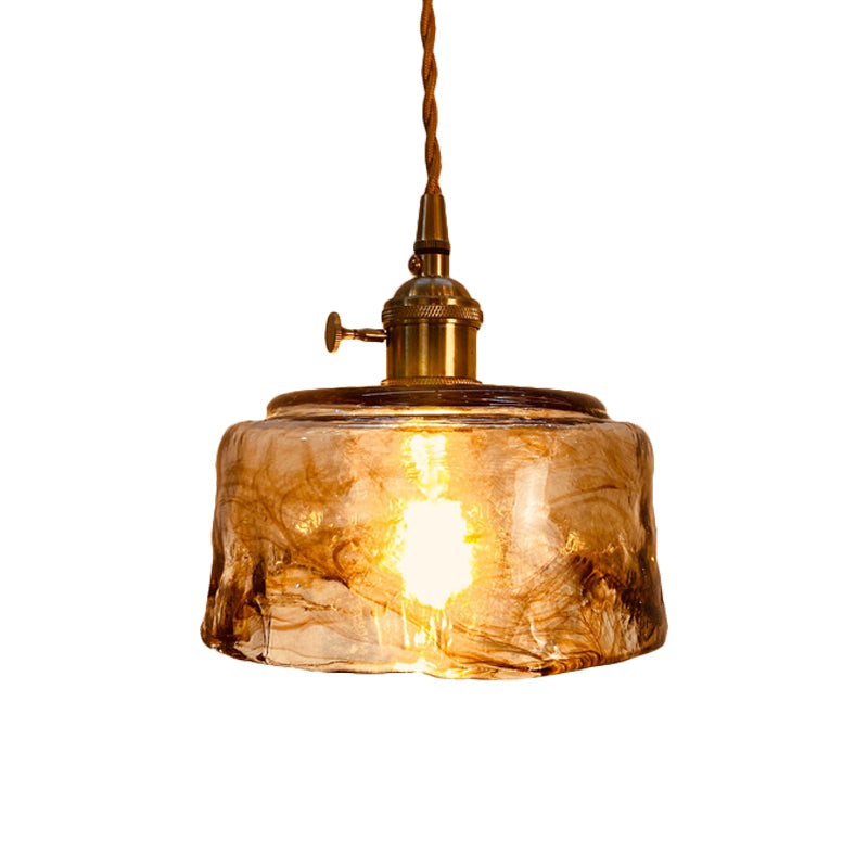 Trapezoid/Cone/Cuboid Hanging Light Modernist Amber Alabaster Glass 1 Light Brass Down Lighting Pendant for Dining Room Clearhalo 'Ceiling Lights' 'Glass shade' 'Glass' 'Modern Pendants' 'Modern' 'Pendant Lights' 'Pendants' Lighting' 1937166