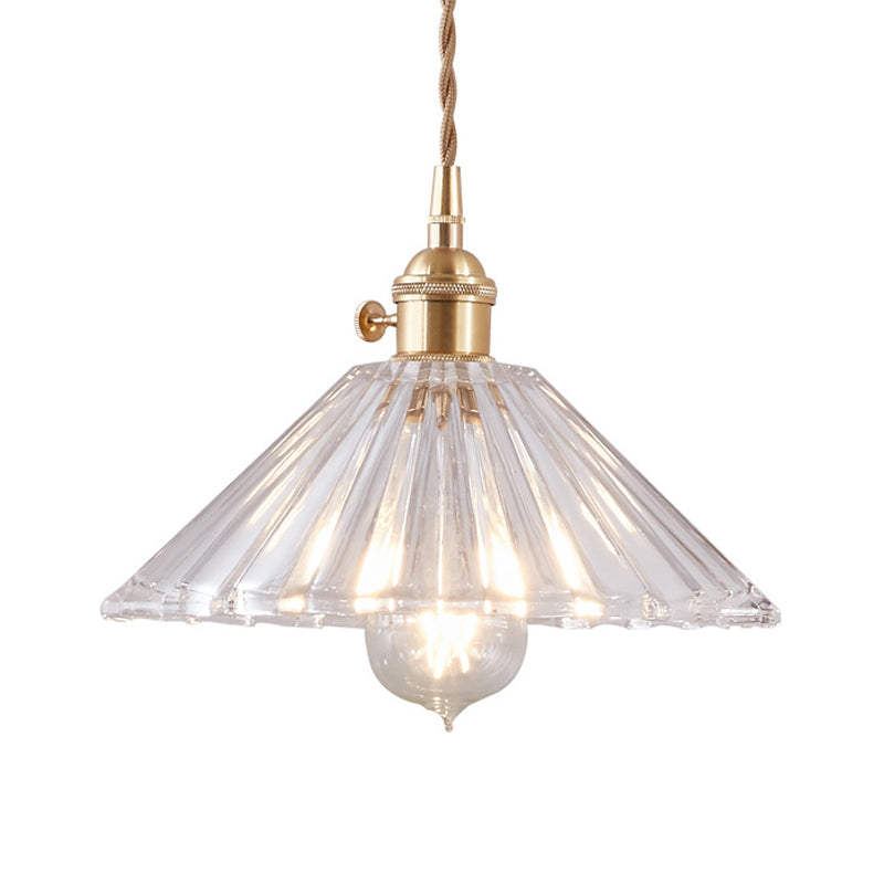 Post-Modern 1 Head Drop Pendant Gold Floral/Bowl/Cone Hanging Lamp Kit with Frosted/Clear Glass Shade Clearhalo 'Ceiling Lights' 'Glass shade' 'Glass' 'Modern Pendants' 'Modern' 'Pendant Lights' 'Pendants' Lighting' 1937361