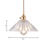 Post-Modern 1 Head Drop Pendant Gold Floral/Bowl/Cone Hanging Lamp Kit with Frosted/Clear Glass Shade Clearhalo 'Ceiling Lights' 'Glass shade' 'Glass' 'Modern Pendants' 'Modern' 'Pendant Lights' 'Pendants' Lighting' 1937362