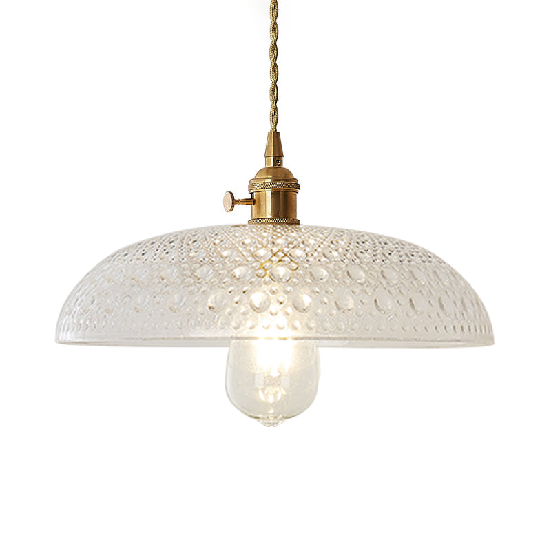 Post-Modern 1 Head Drop Pendant Gold Floral/Bowl/Cone Hanging Lamp Kit with Frosted/Clear Glass Shade Clearhalo 'Ceiling Lights' 'Glass shade' 'Glass' 'Modern Pendants' 'Modern' 'Pendant Lights' 'Pendants' Lighting' 1937371