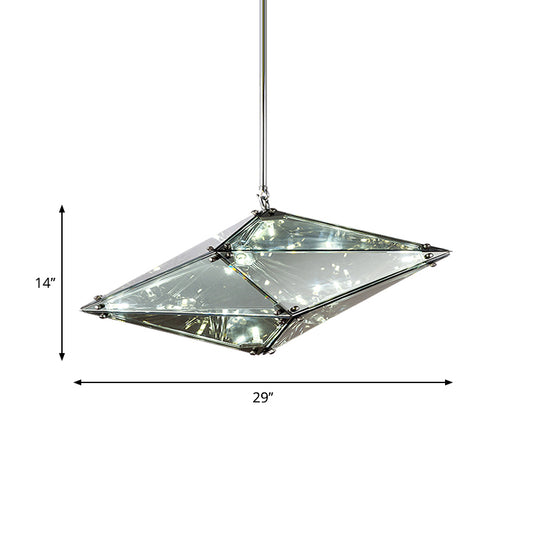 Gemstone Smoky Grey Glass Down Lighting Post-Modern Single-Bulb Black Hanging Ceiling Light Clearhalo 'Ceiling Lights' 'Glass shade' 'Glass' 'Modern Pendants' 'Modern' 'Pendant Lights' 'Pendants' Lighting' 1937592