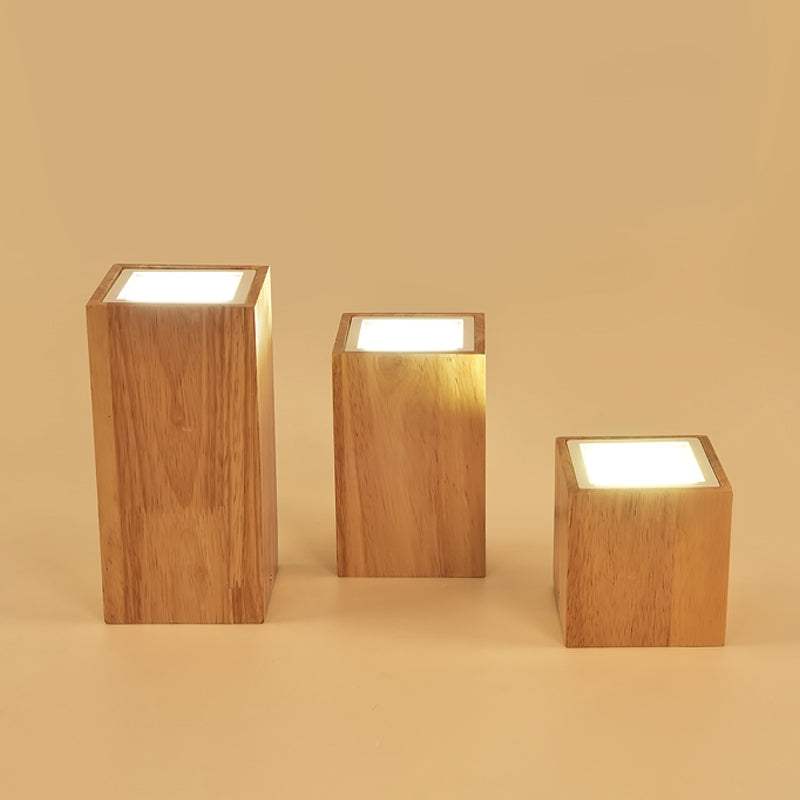 Round/Square Mini Corridor Ceiling Lamp Wooden 4"/6"/8" H LED Nordic Flush Mount Lighting in Beige Clearhalo 'Ceiling Lights' 'Close To Ceiling Lights' 'Close to ceiling' 'Flush mount' Lighting' 1937944