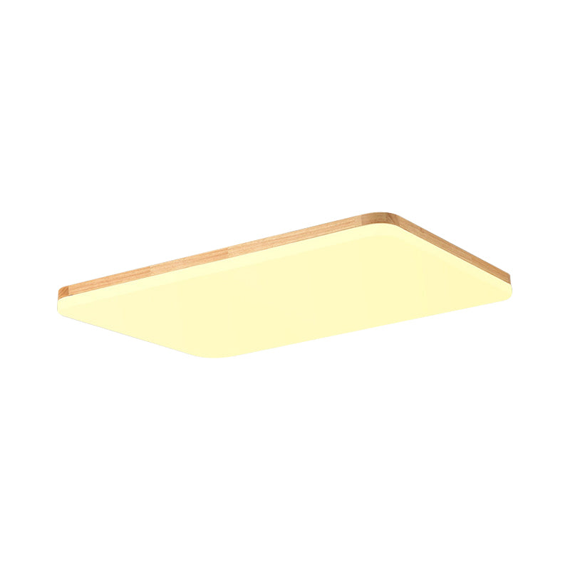 Thinnest Square/Rectangle Ceiling Light Simple Acrylic Living Room LED Flush Mounted Lamp in Beige, 13"/25"/37.5" Wide Clearhalo 'Ceiling Lights' 'Close To Ceiling Lights' 'Close to ceiling' 'Flush mount' Lighting' 1938042