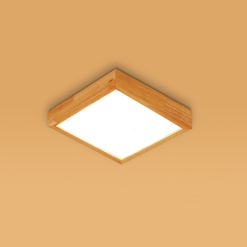 Checker Ceiling Light Fixture Nordic Wooden 1/6/9-Light Beige Flush Mount Lamp in Warm/White Light for Living Room Clearhalo 'Ceiling Lights' 'Close To Ceiling Lights' 'Close to ceiling' 'Flush mount' Lighting' 1938163