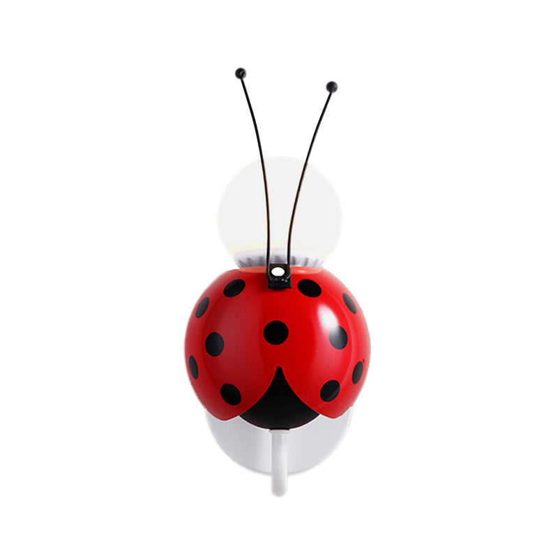 Red Ladybug Small Wall Light One Head Contemporary Plastic Wall Sconce for Stair Clearhalo 'Wall Lamps & Sconces' 'Wall Lights' Lighting' 193920