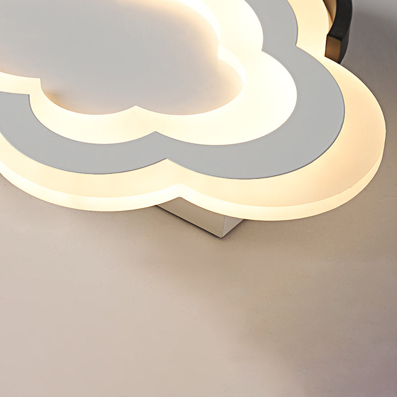 Cloud Kindergarten Flushmount Light Eye-Caring Acrylic Creative LED Ceiling Light Clearhalo 'Ceiling Lights' 'Close To Ceiling Lights' 'Close to ceiling' 'Flush mount' Lighting' 194175