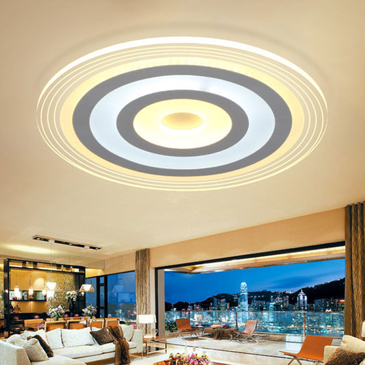 Living Room Round Flush Ceiling Light Acrylic Simple Style White LED Ceiling Lamp Clearhalo 'Ceiling Lights' 'Close To Ceiling Lights' 'Close to ceiling' 'Flush mount' Lighting' 194216