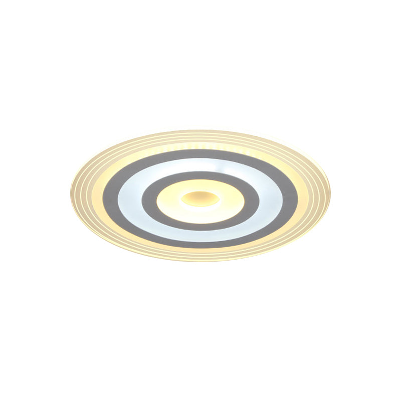 Living Room Round Flush Ceiling Light Acrylic Simple Style White LED Ceiling Lamp Clearhalo 'Ceiling Lights' 'Close To Ceiling Lights' 'Close to ceiling' 'Flush mount' Lighting' 194217