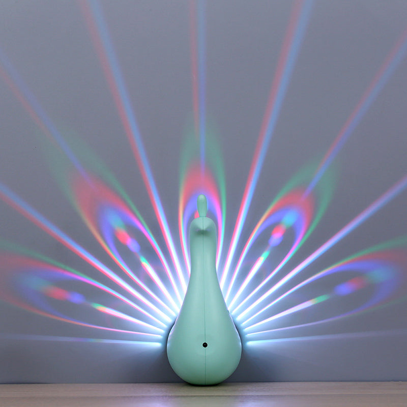 Creative Animal Peacock Night Light Energy Saving LED Wall Light for Hallway Child Bedroom Clearhalo 'Night Lights' 'Wall Lights' Lighting' 194272