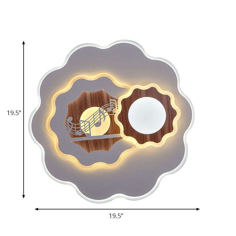 Acrylic Blossom Ceiling Mount Light Romantic Flush Light in White for Adult Bedroom Clearhalo 'Ceiling Lights' 'Close To Ceiling Lights' 'Close to ceiling' 'Flush mount' Lighting' 194502