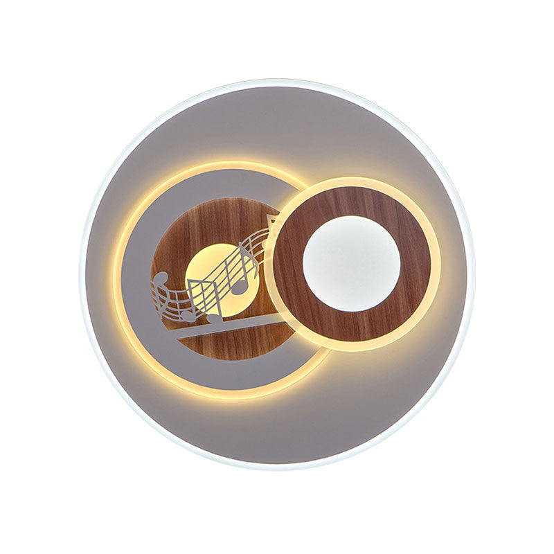 Acrylic Ring Flush Mount Light Contemporary LED Ceiling Lamp in White for Corridor Clearhalo 'Ceiling Lights' 'Close To Ceiling Lights' 'Close to ceiling' 'Flush mount' Lighting' 194579