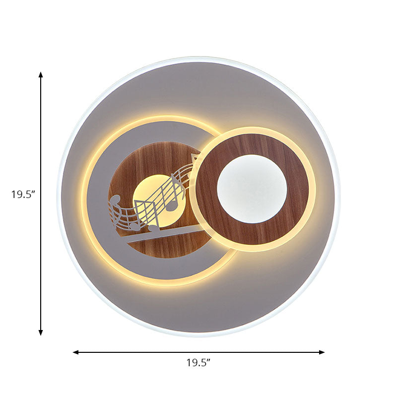 Acrylic Ring Flush Mount Light Contemporary LED Ceiling Lamp in White for Corridor Clearhalo 'Ceiling Lights' 'Close To Ceiling Lights' 'Close to ceiling' 'Flush mount' Lighting' 194580